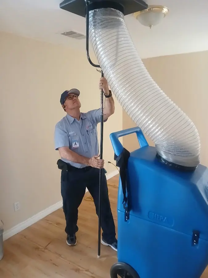 Mini Split Installation technician using HEPA equipment in Redmond